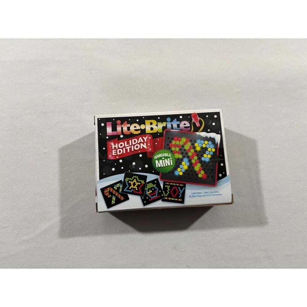New Lite Brite Hangable Mini Holiday Edition 90 Pieces Christmas Ornament Toy